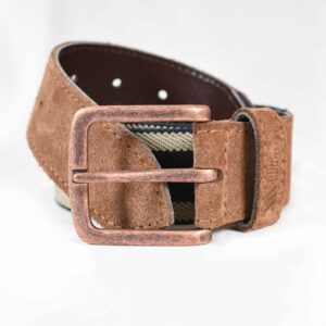Cinturon Lona Cuero Cream/Bison Brown - Imagen 2