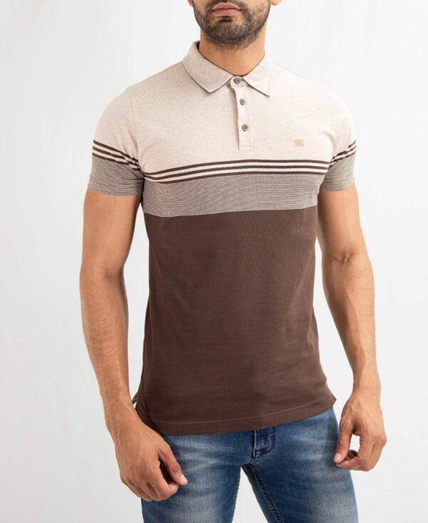 Polo Mc Bloque Rayas Beige / Toffee