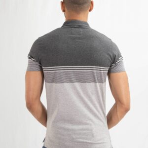 Poloshirt Mangas Cortas Modelo Polo Mc Bloque Rayas Gray / Lightgray - Imagen 2