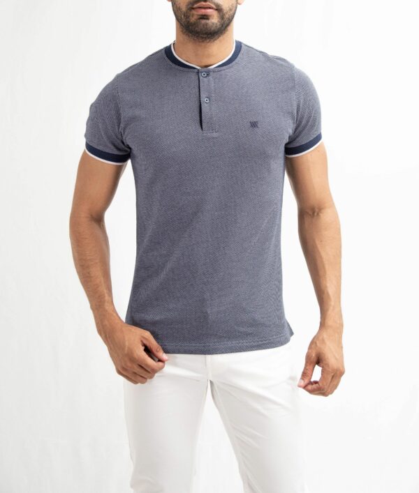Polo Mc Dobby Navy / Light Blue