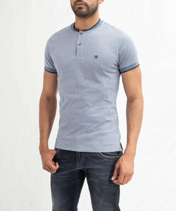 Polo MC Dobby Steel Blue / Light Gray