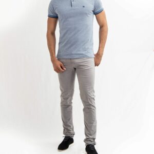 Polo MC Dobby Steel Blue / Light Gray - Imagen 2