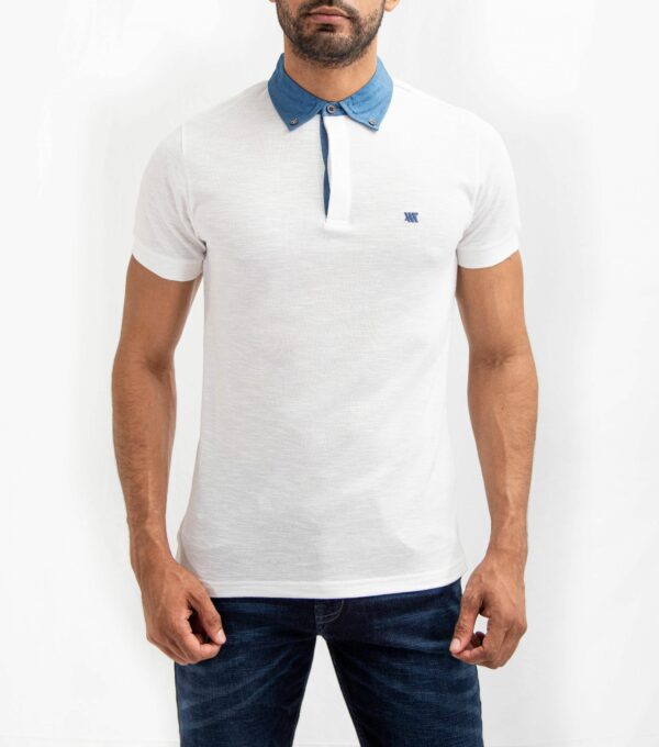 Polo Mc Cuello Denim Brite White