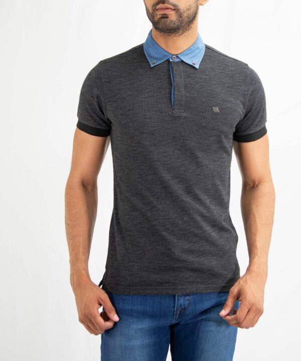Polo Mc Cuello Denim Deep Black