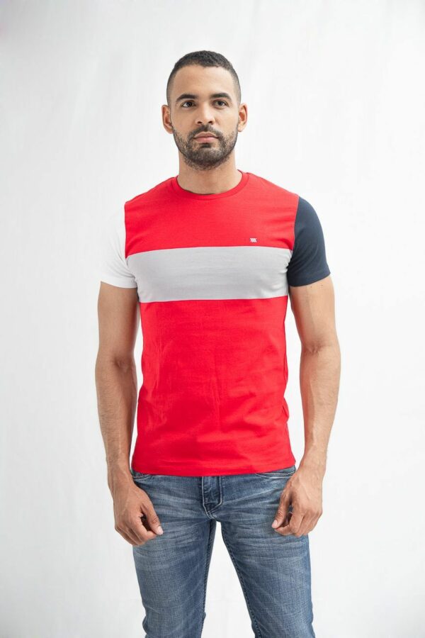 T-shirt Mc Color Block Red / Gray