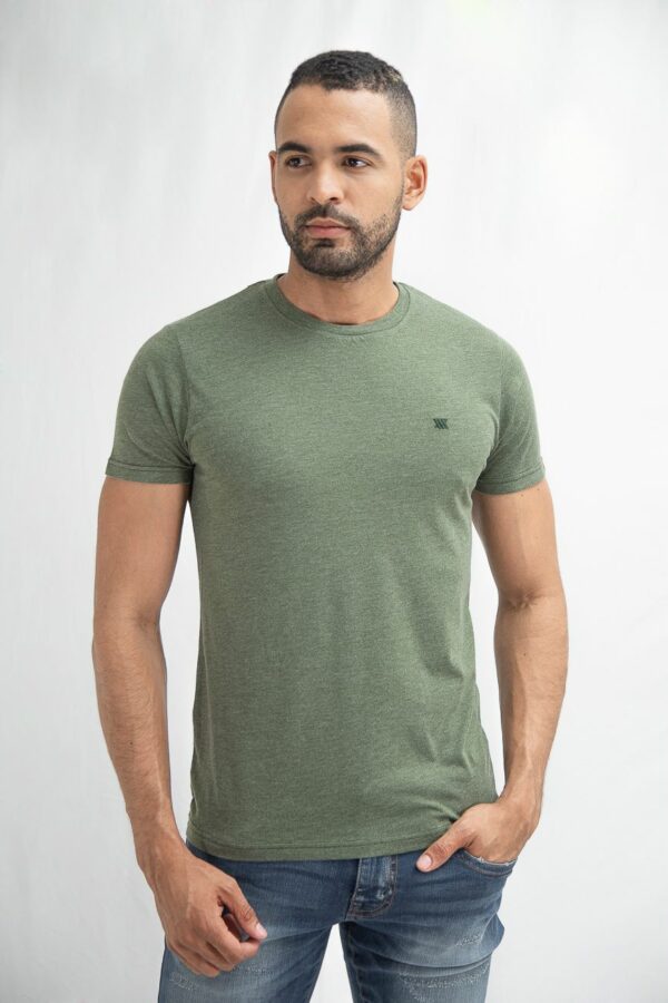 Camiseta Mangas Cortas Cuello Circular Modelo T-shirt Mc Cuello C Melange Olive