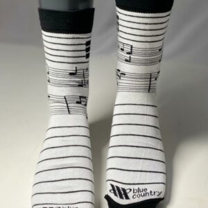 Calcetín Modelo Music White / Black - Imagen 2