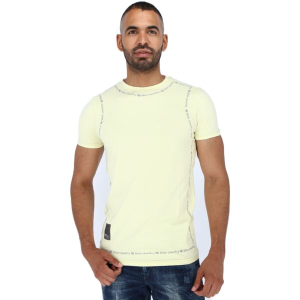 Camiseta Blue Country Modelo Tshirt Mc C-R M-Logo Cont Yellow / Gray